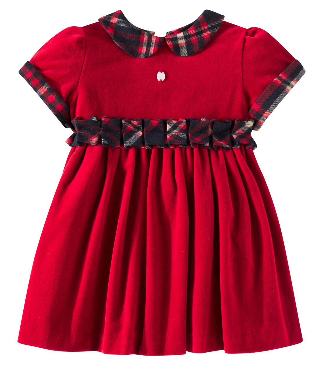 Baby - Abito in velluto e tartan | Patachou