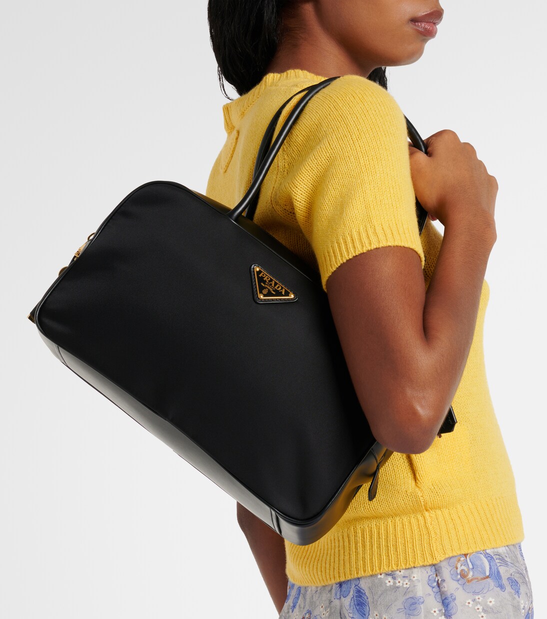 Re-nylon leather shoulder bag | Prada