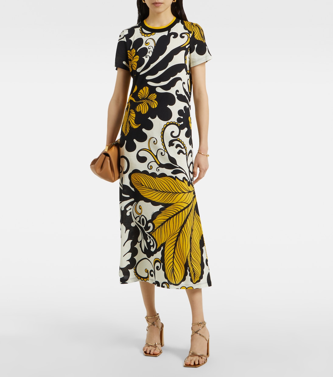 Abito midi Meditation in cotone con stampa | La DoubleJ