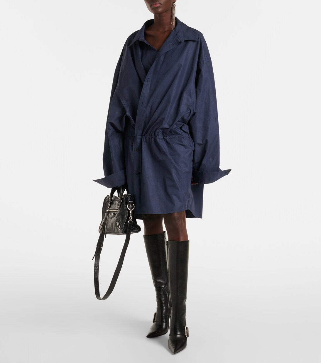 Abito chemisier in popeline di cotone | Balenciaga