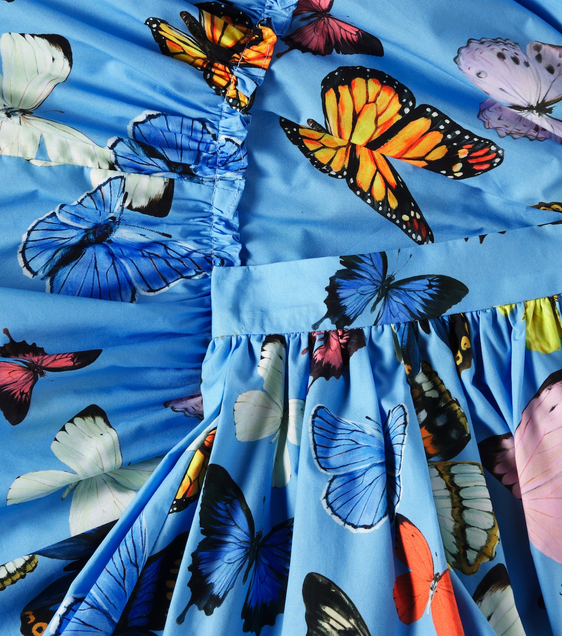 Ruffled printed cotton poplin skirt | Dolce&Gabbana Kids