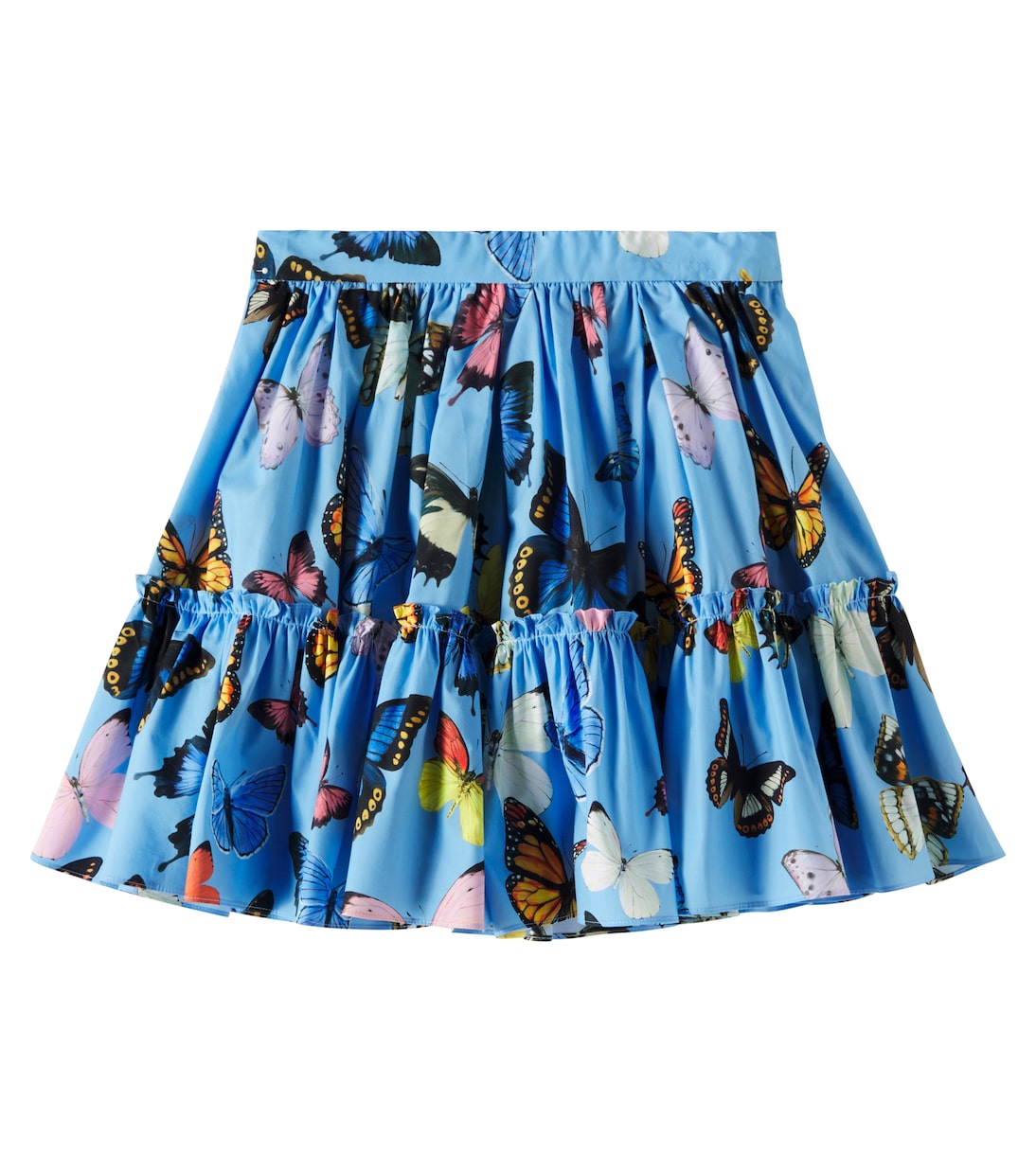 Ruffled printed cotton poplin skirt | Dolce&Gabbana Kids