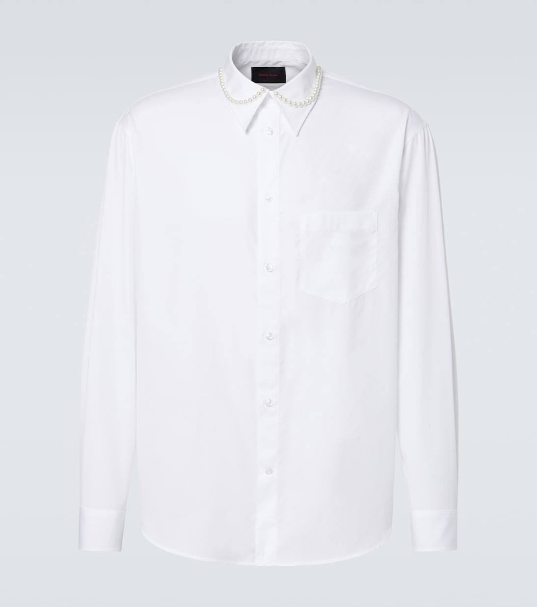Faux pearl-embellished cotton poplin shirt | Simone Rocha