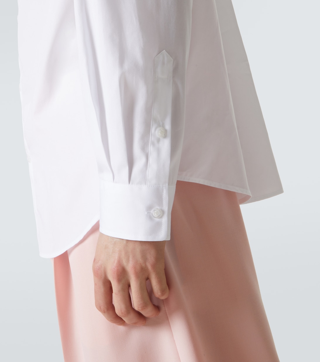 Faux pearl-embellished cotton poplin shirt | Simone Rocha