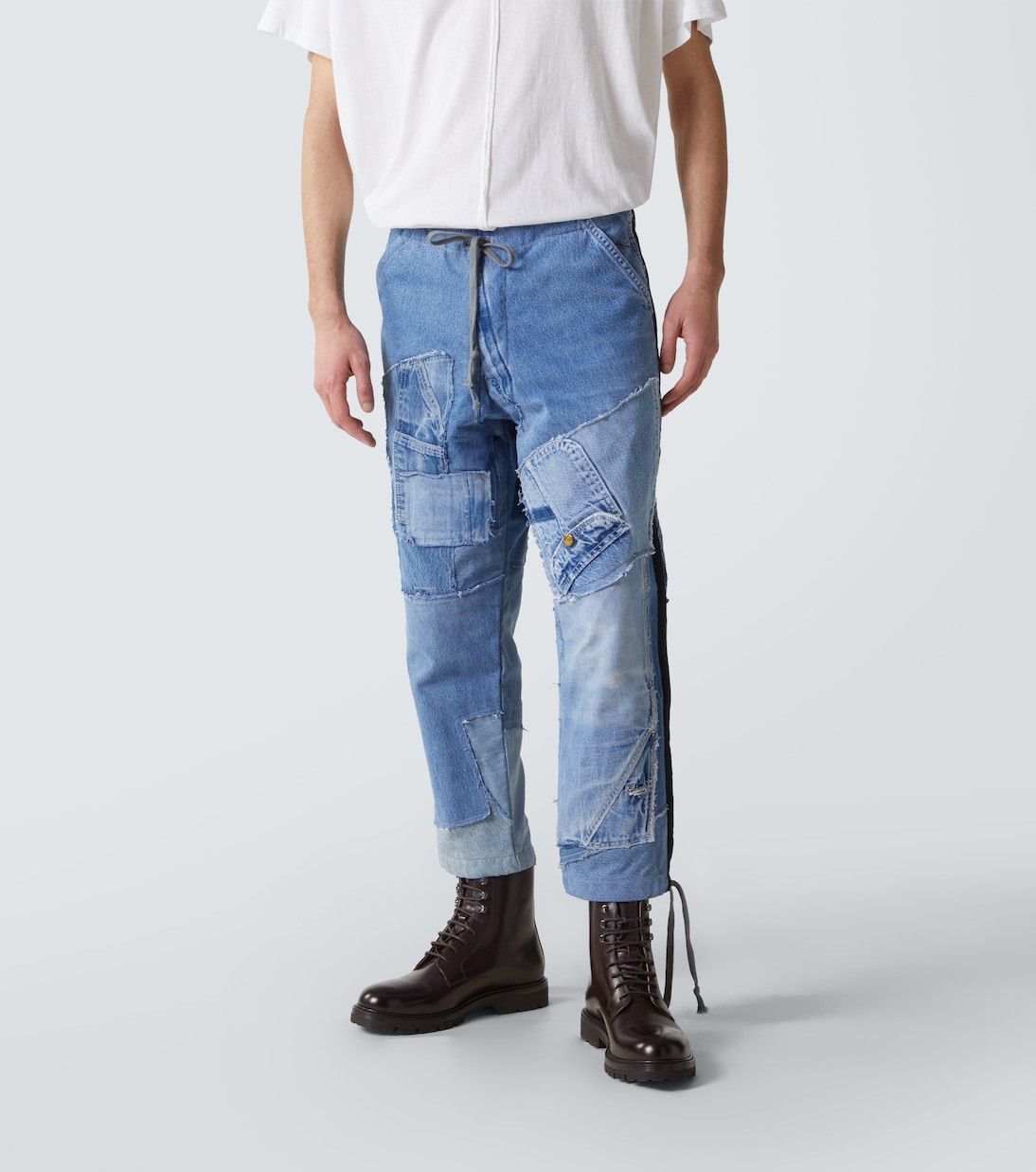 Patchwork straight jeans | Greg Lauren