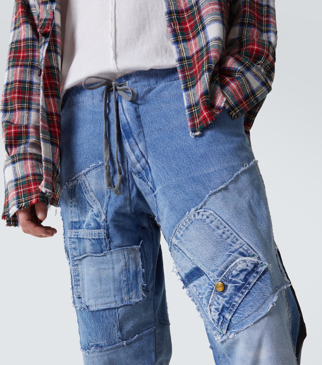 Patchwork straight jeans | Greg Lauren