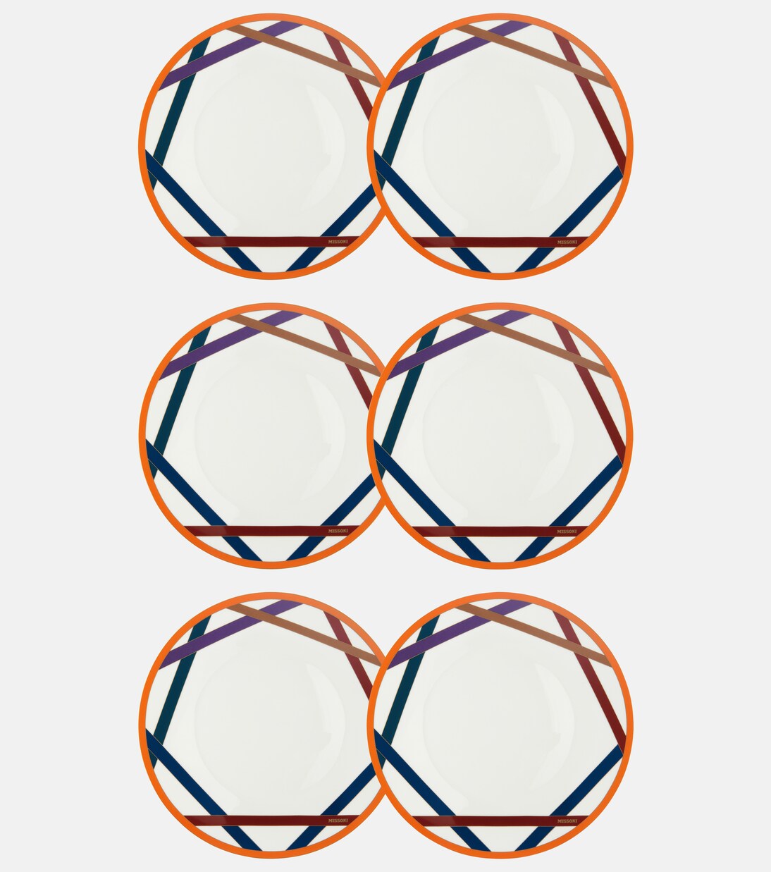 Nastri set of 6 dinner plates | Missoni