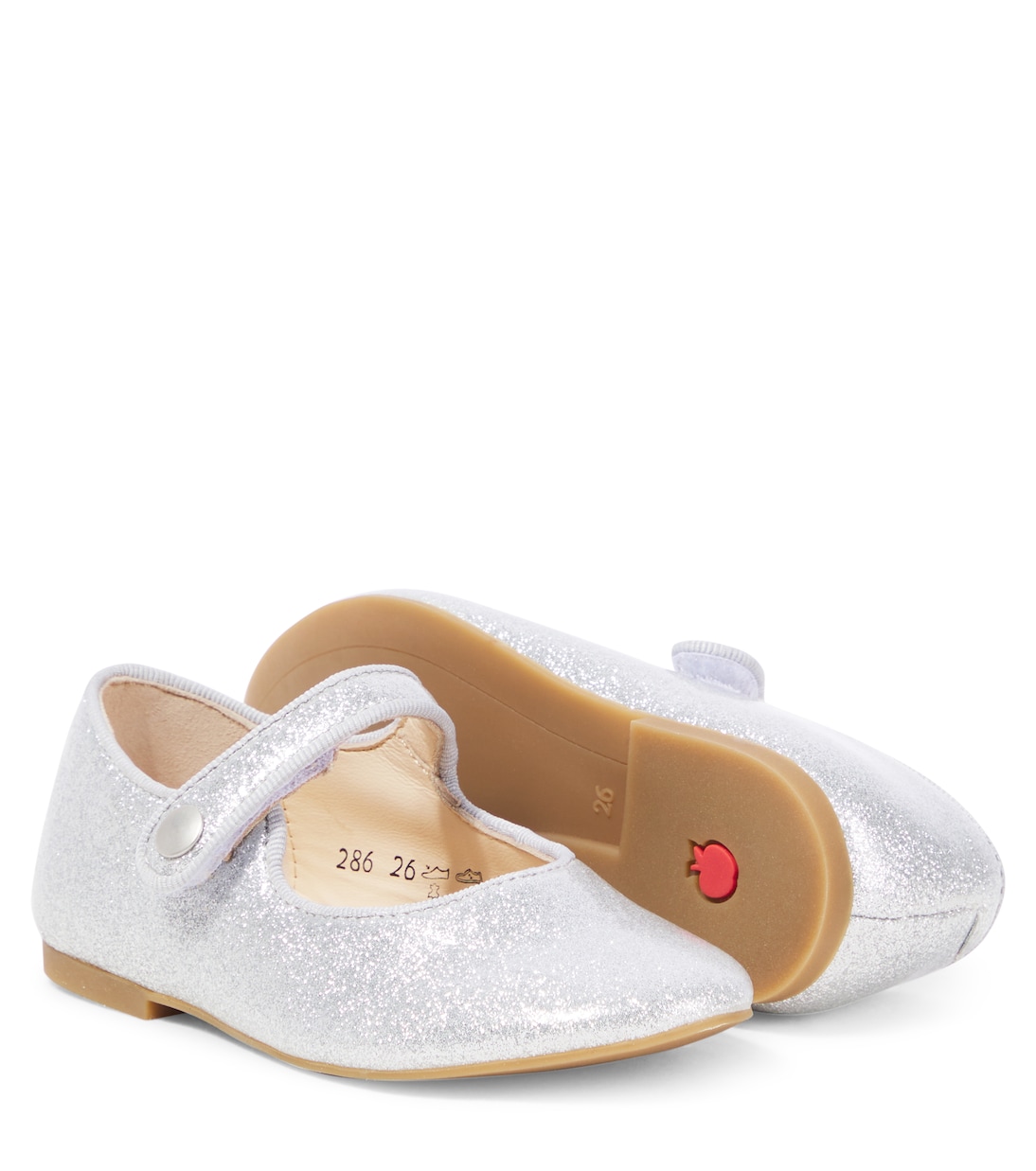 Daisy Baby metallic leather slides | Pom d'Api