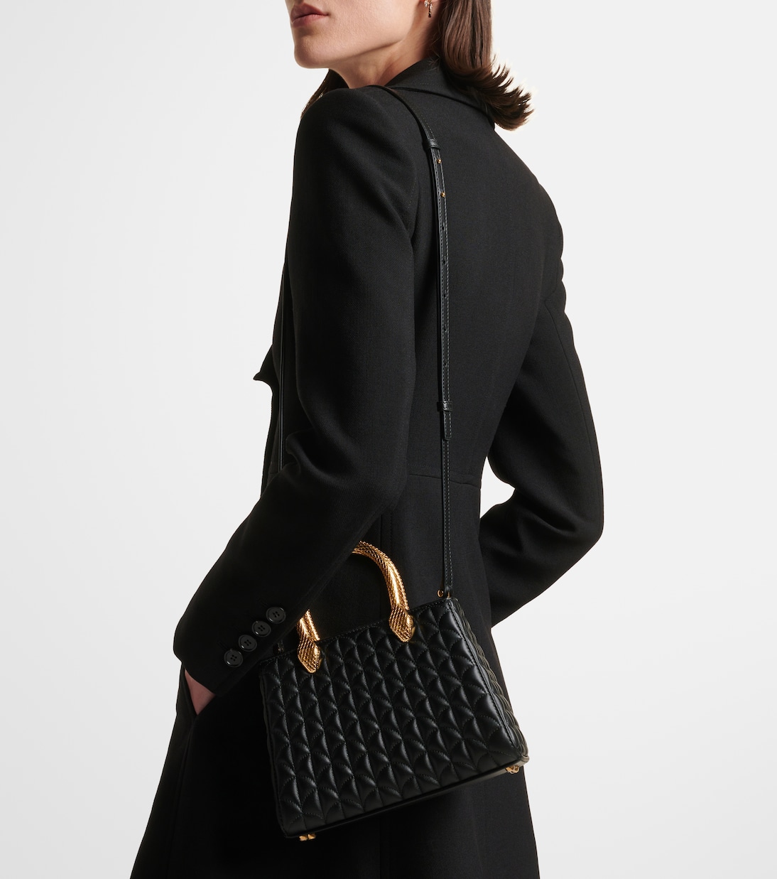 Serpentine Duo leather tote bag | Bvlgari