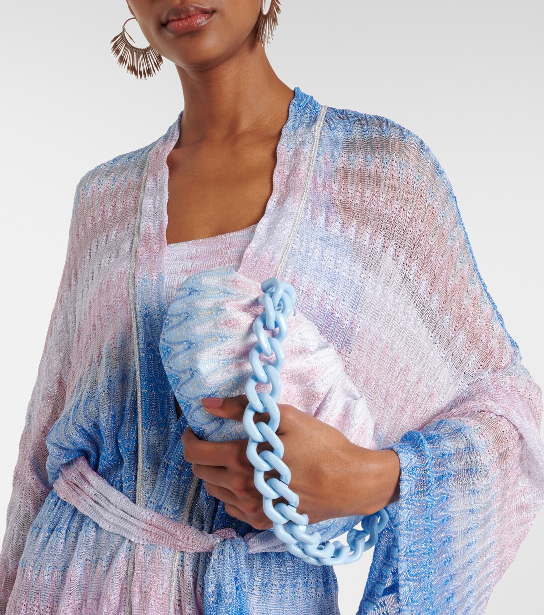 Zigzag ombré lamé shoulder bag | Missoni