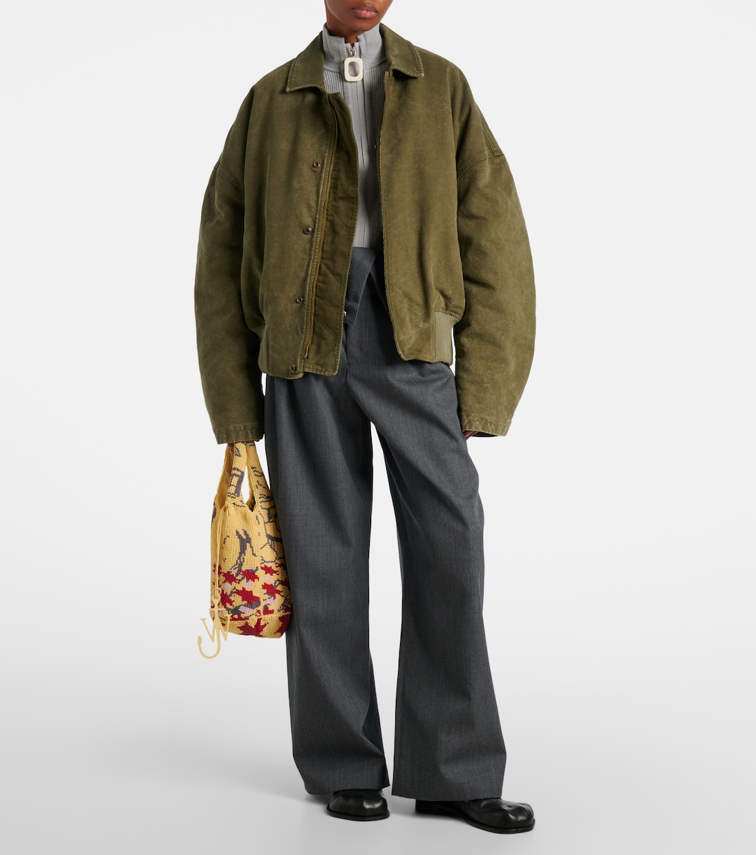 Oversized cotton bomber jacket | JW Anderson