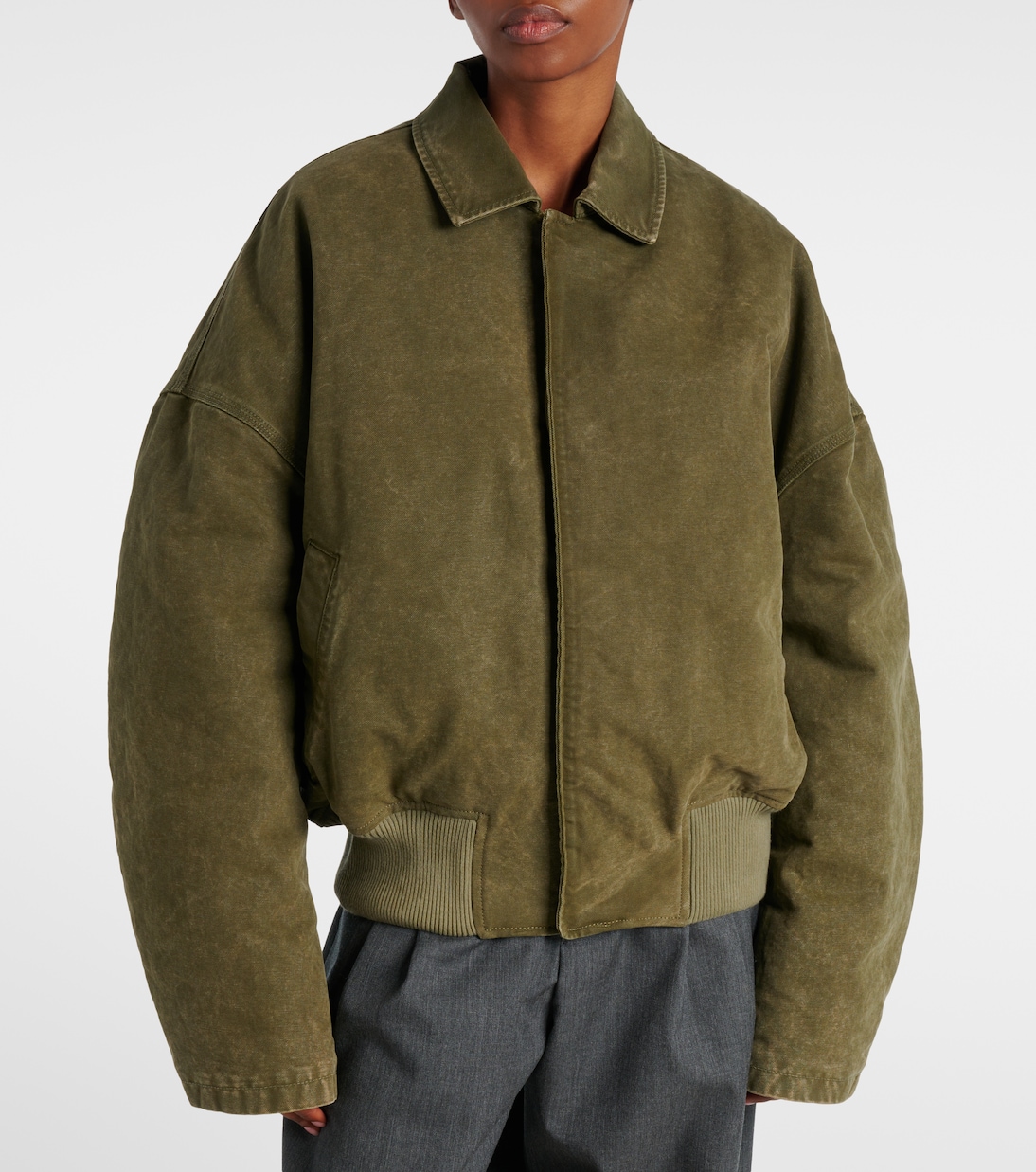 Oversized cotton bomber jacket | JW Anderson