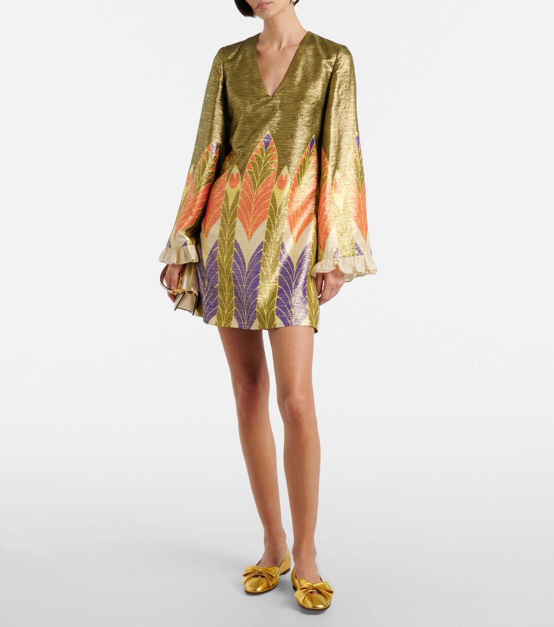 Bailarinas Bowow de piel metalizada | Valentino Garavani