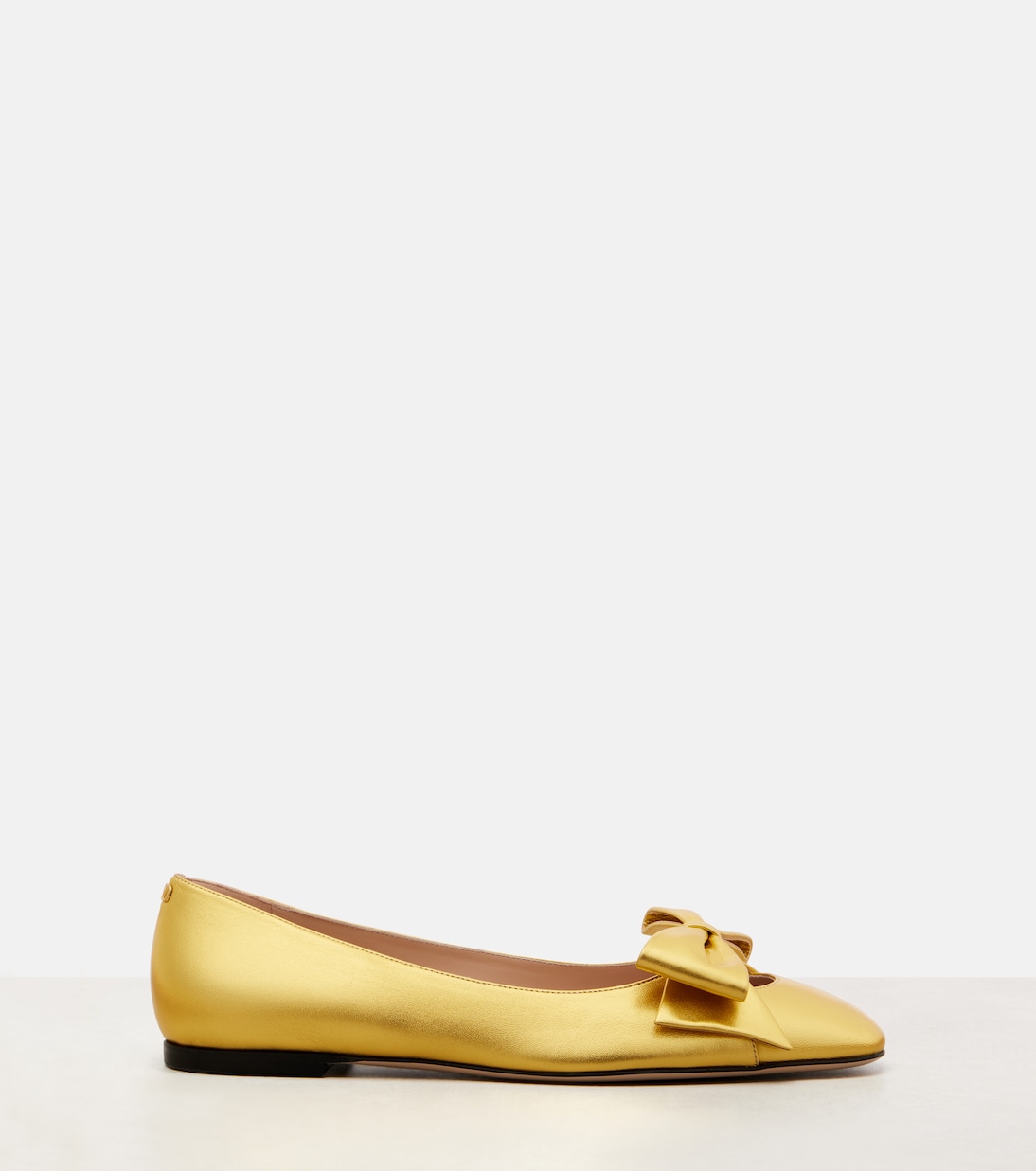 Bailarinas Bowow de piel metalizada | Valentino Garavani