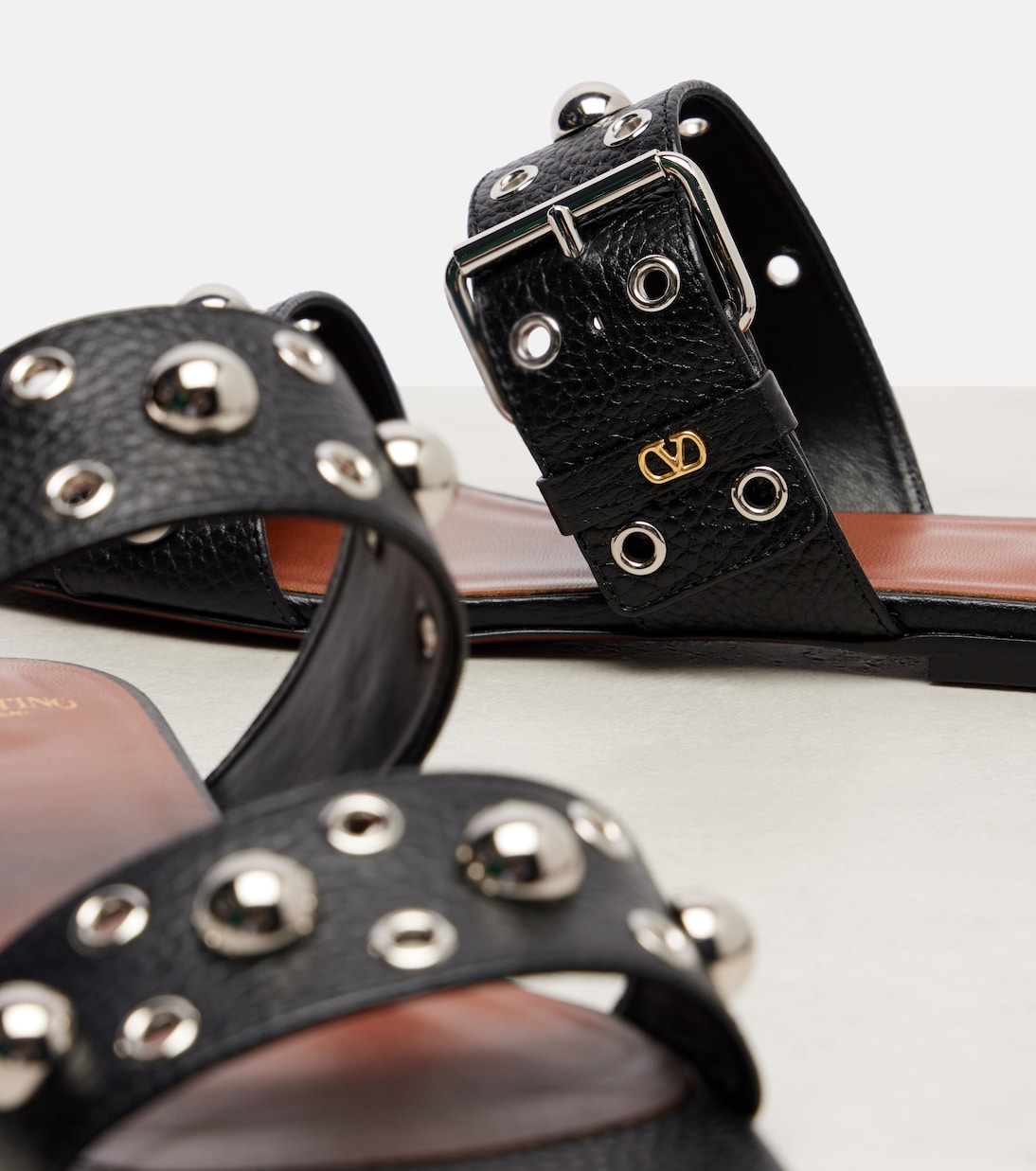 Verzierte Sandalen Nellcôte aus Leder | Valentino Garavani