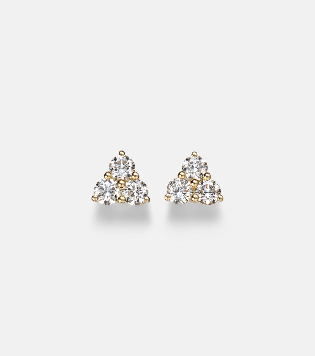 Boucles d'oreilles Trillion Medium en or 18 ct et diamants | Anita Ko