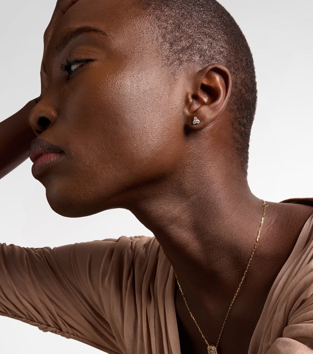 Boucles d'oreilles Trillion Medium en or 18 ct et diamants | Anita Ko