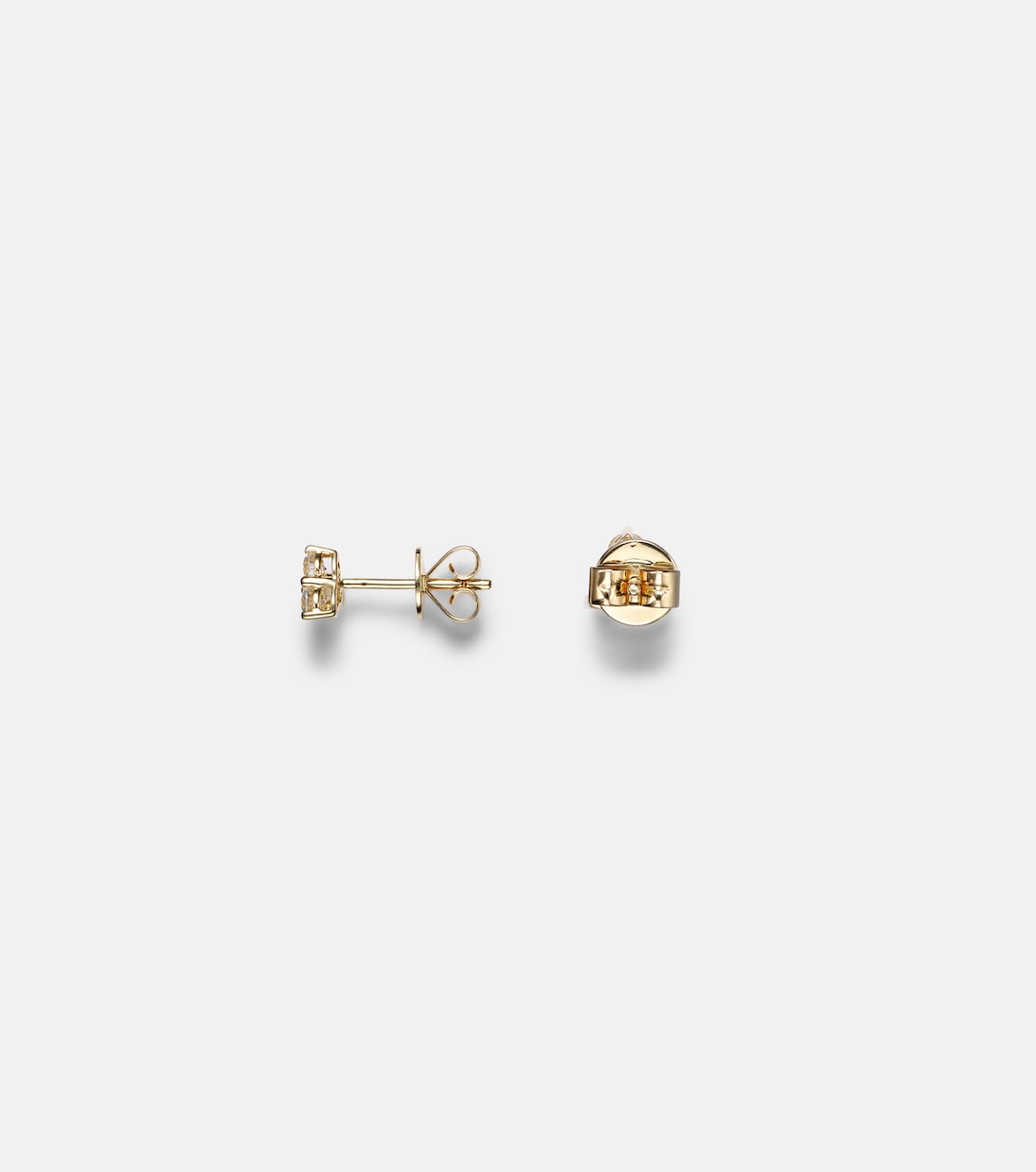 Boucles d'oreilles Trillion Medium en or 18 ct et diamants | Anita Ko