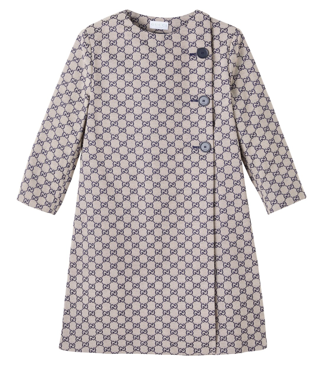GG Canvas double-breasted cotton-blend coat | Gucci Kids