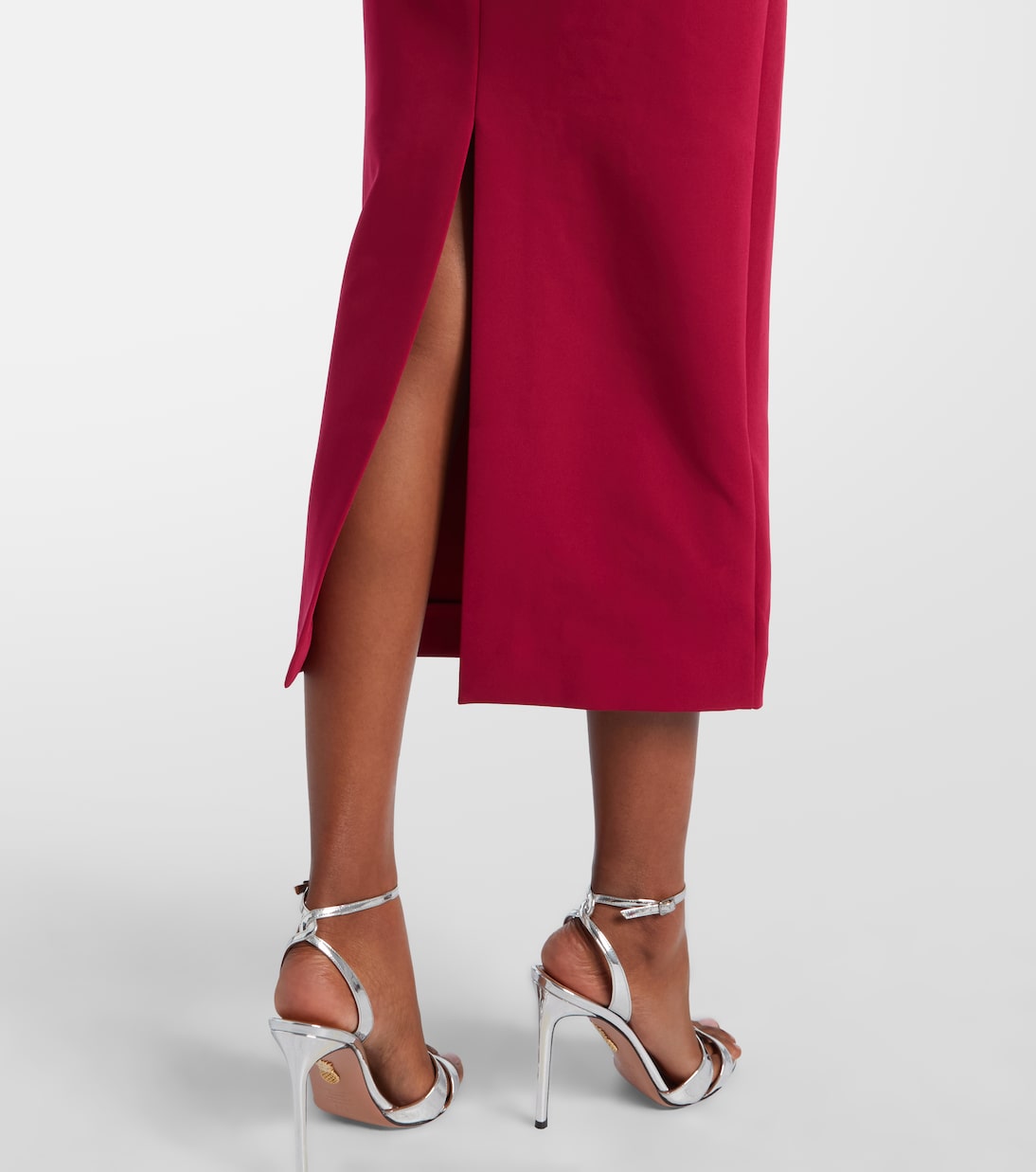 Vestido midi de crepé con cinturón | Roland Mouret