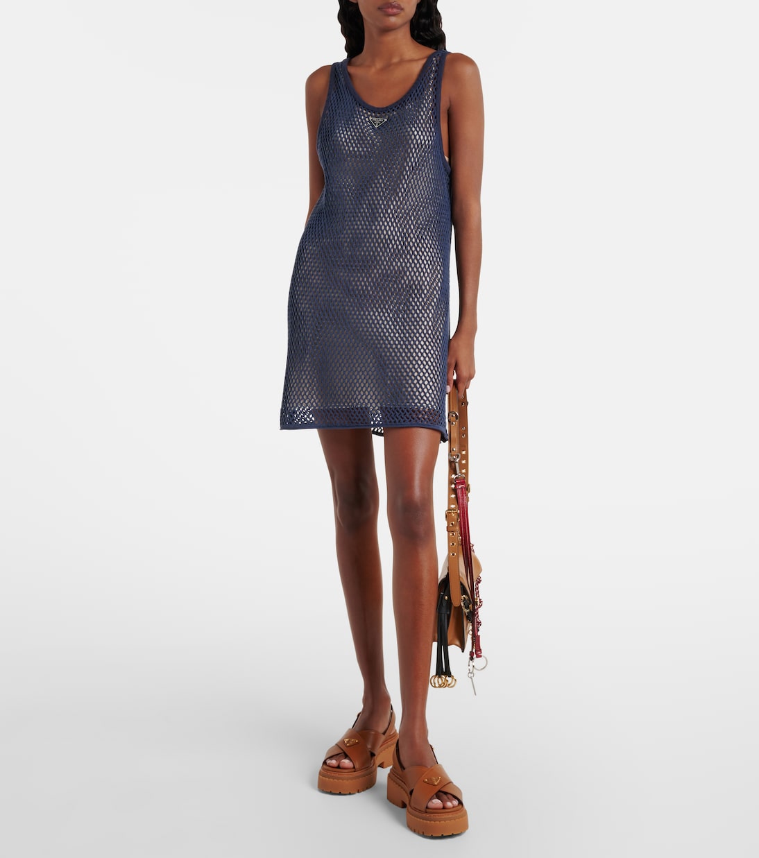 Logo leather sandals | Prada