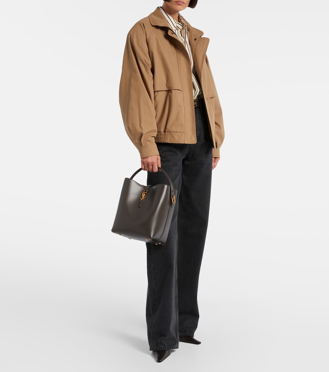 Le 37 Cassandre leather bucket bag | Saint Laurent