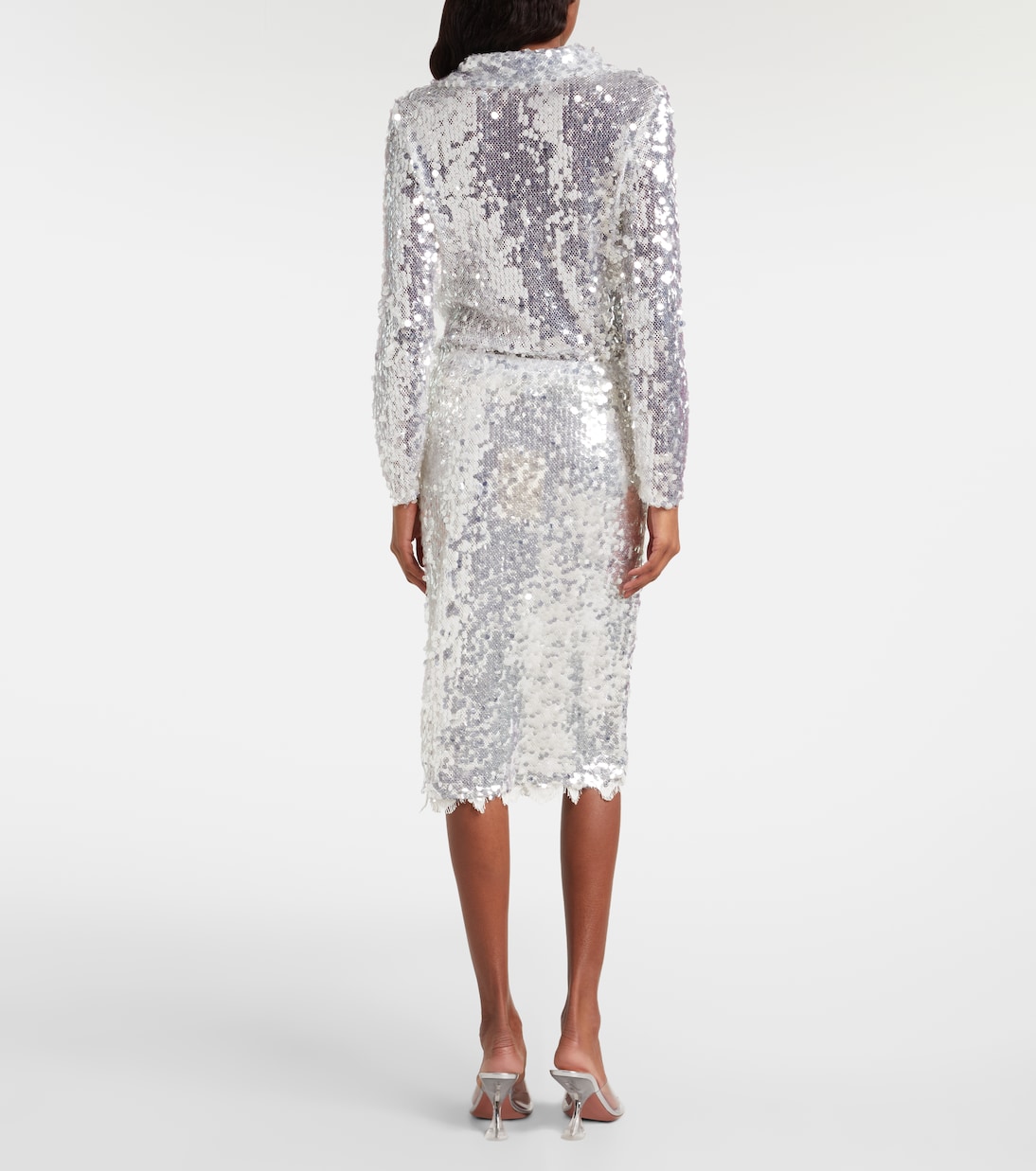 Jupe midi Opaline à sequins | Christopher Esber