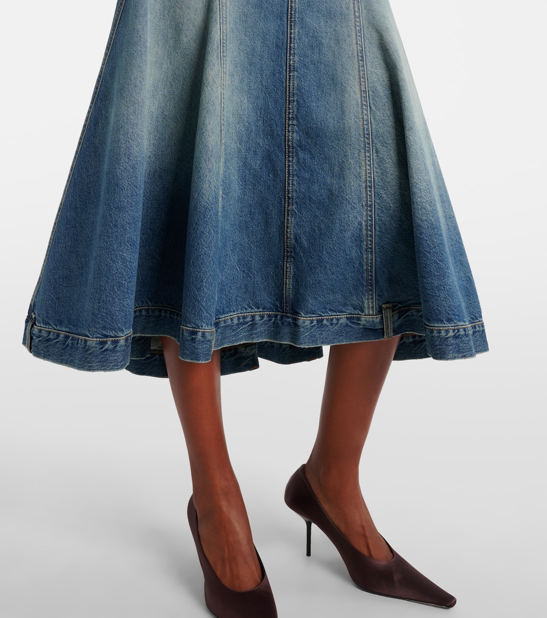 Midirock aus Denim | Victoria Beckham