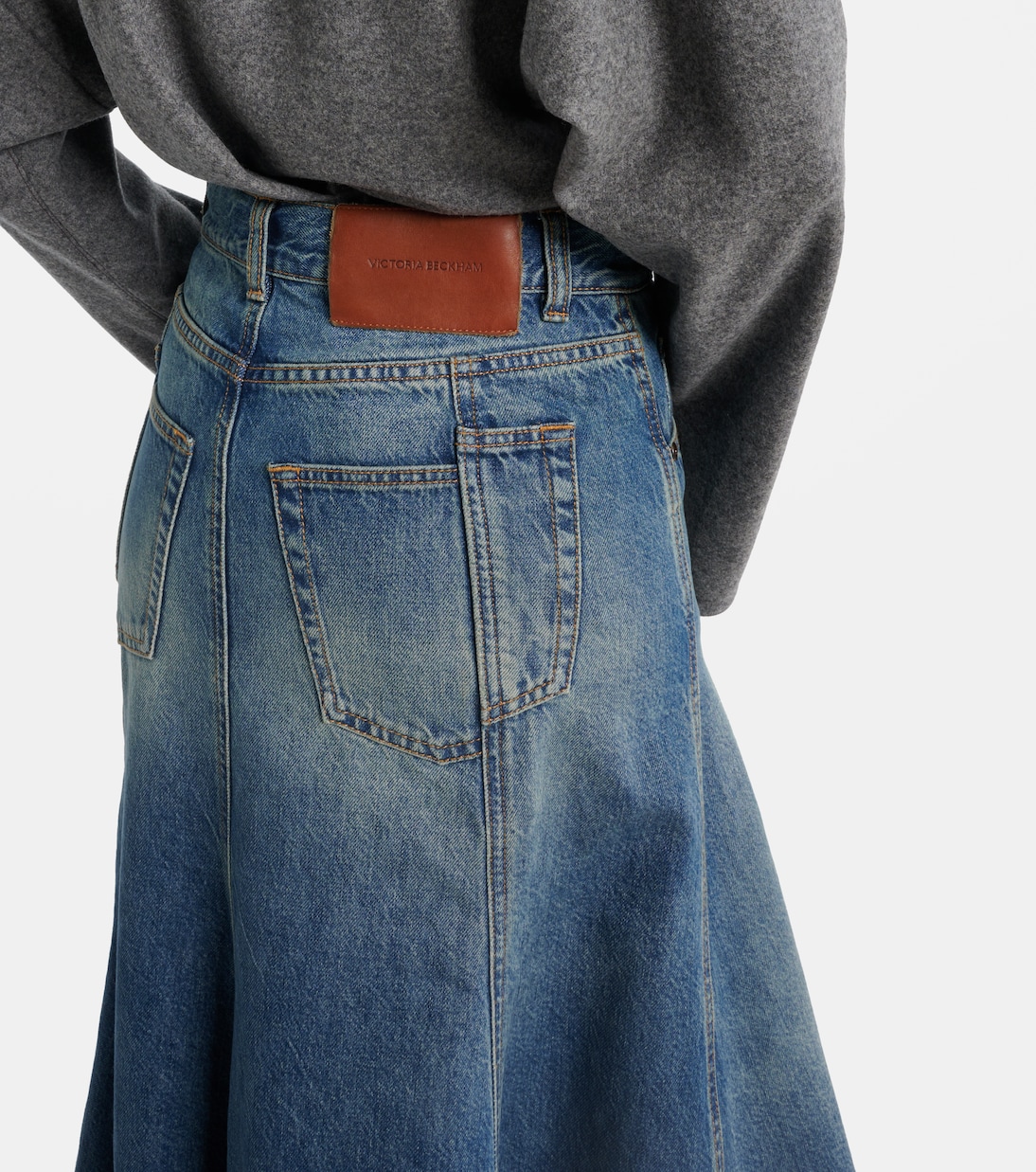Midirock aus Denim | Victoria Beckham