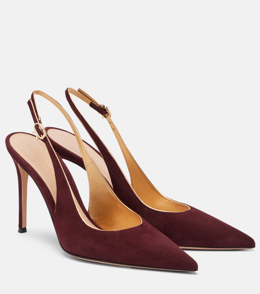 Ribbon Sling 95 suede slingback pumps | Gianvito Rossi