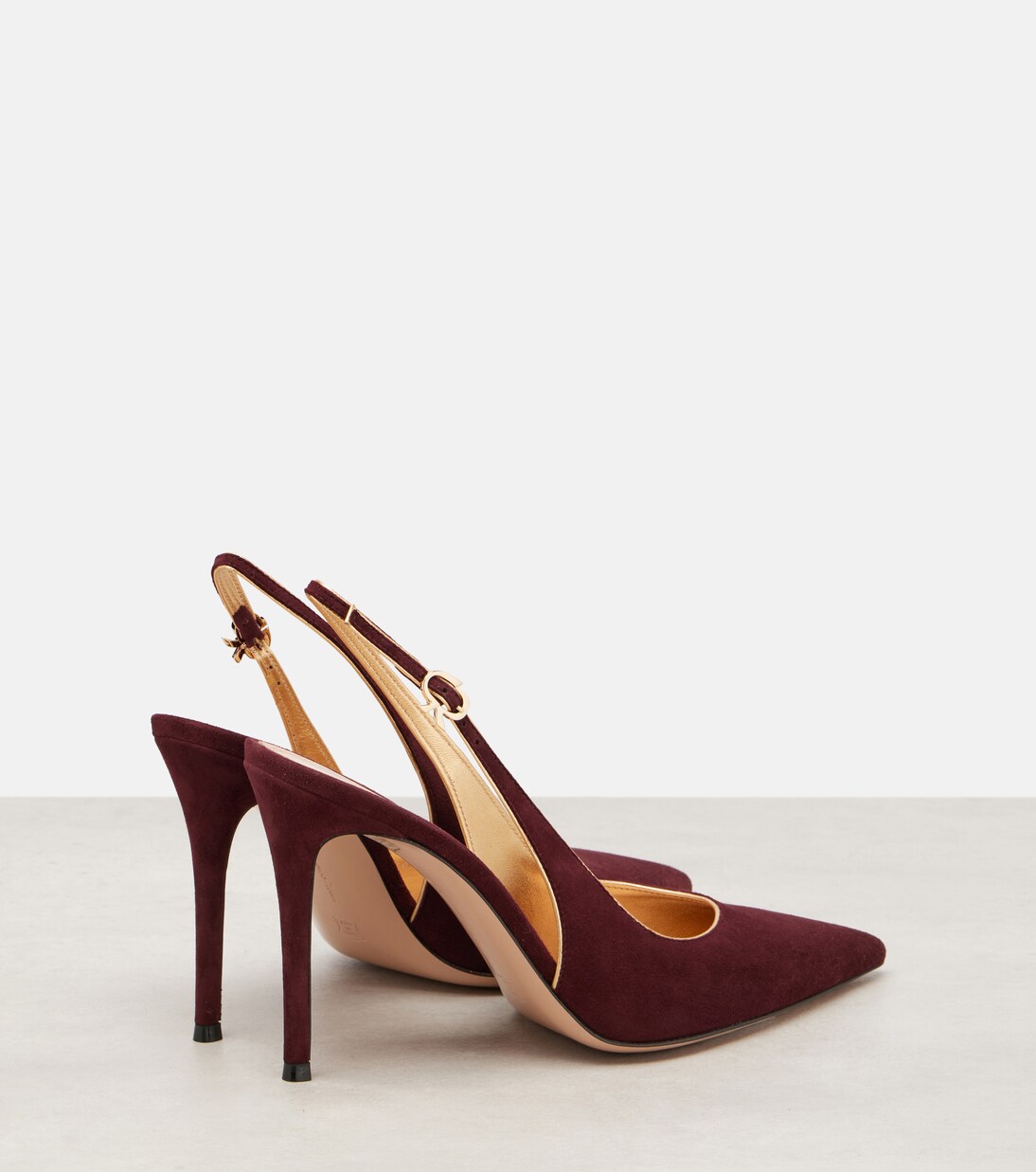 Ribbon Sling 95 suede slingback pumps | Gianvito Rossi