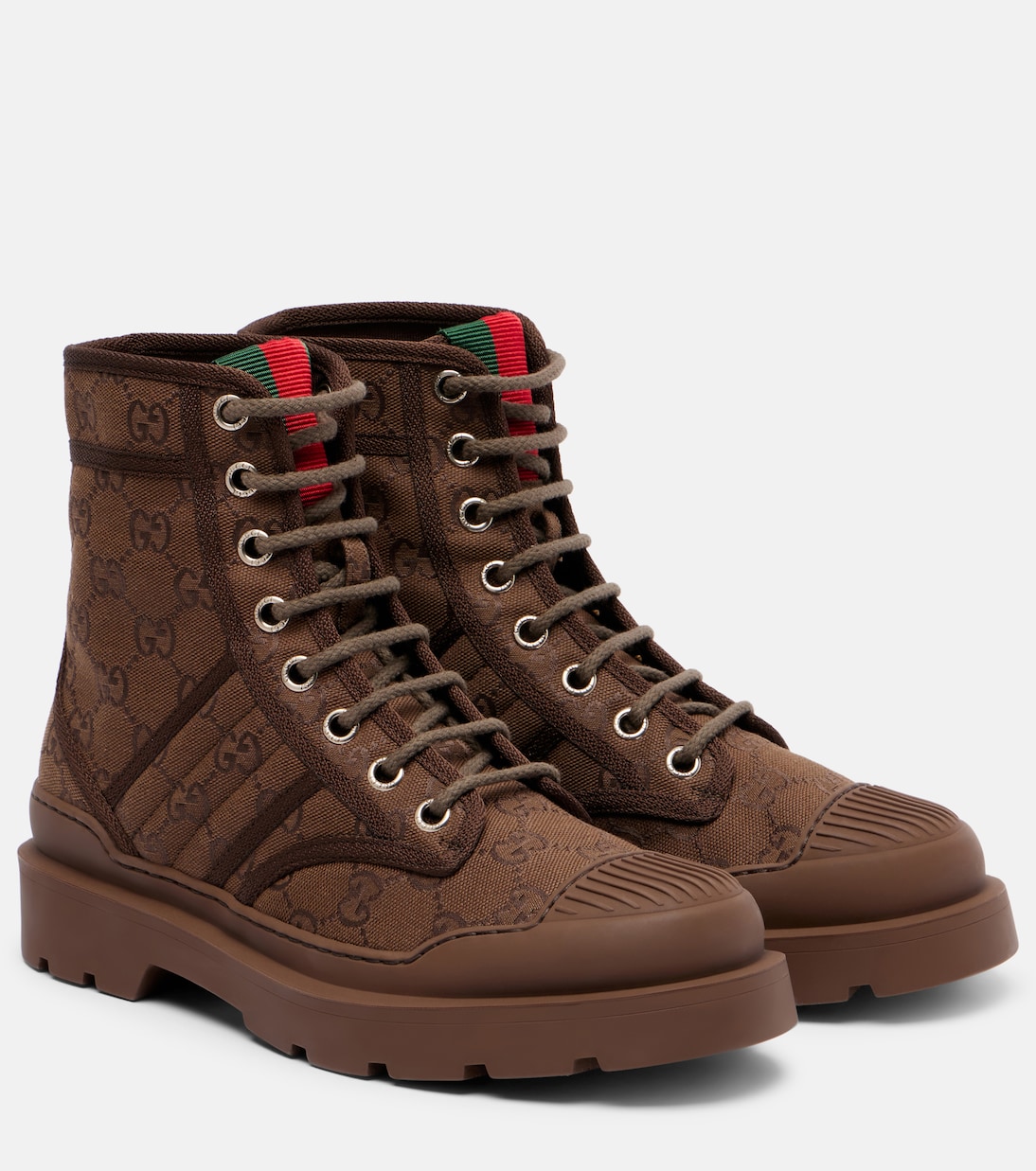 GG Canvas combat boots | Gucci