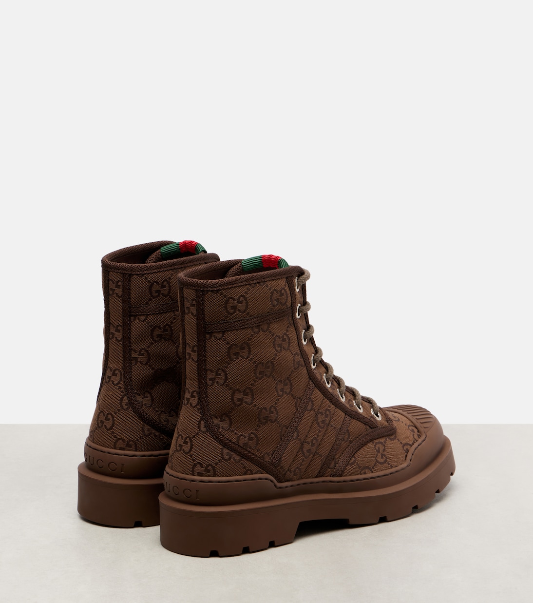GG Canvas combat boots | Gucci