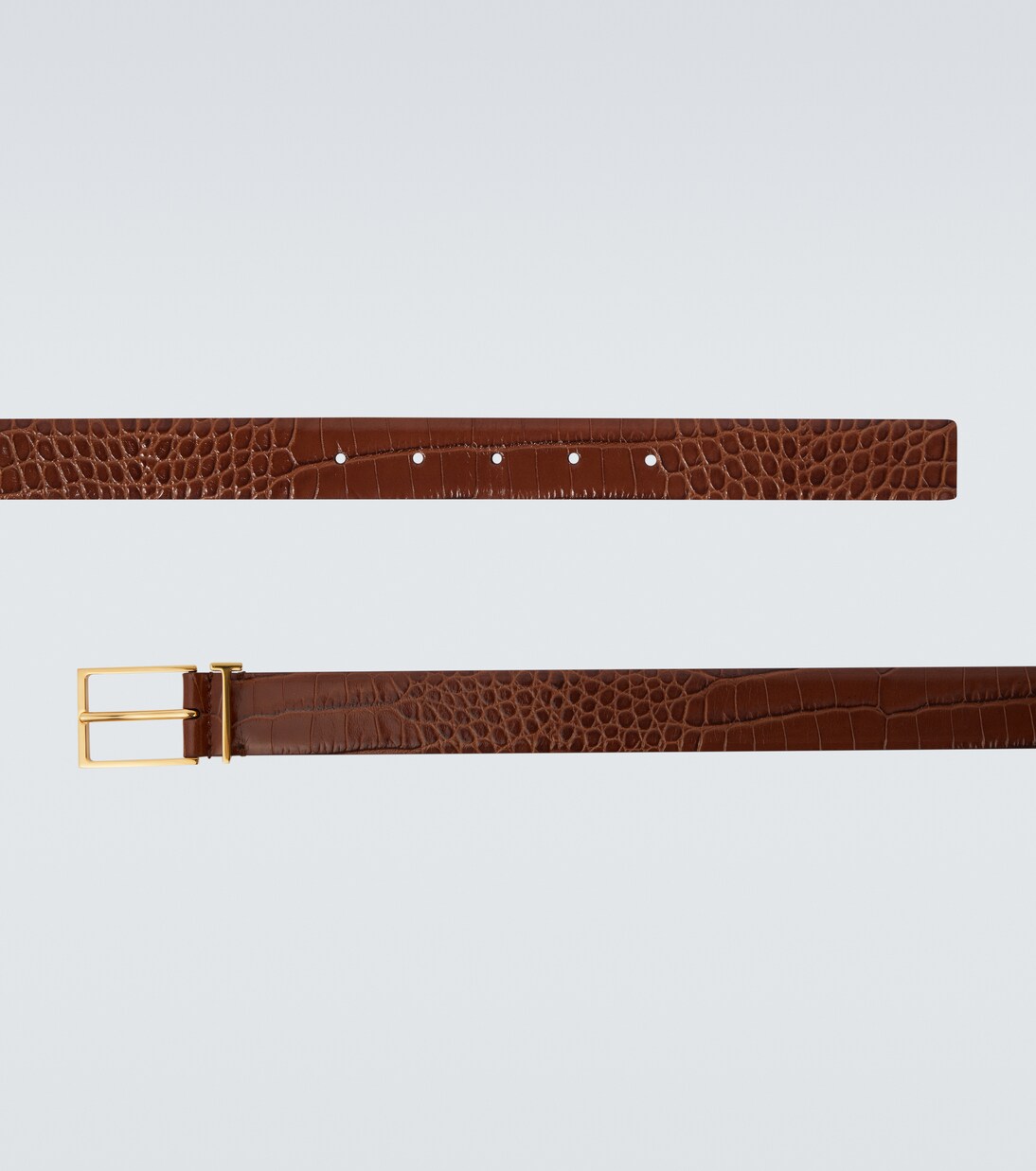 T Loop croc-effect leather belt | Tom Ford