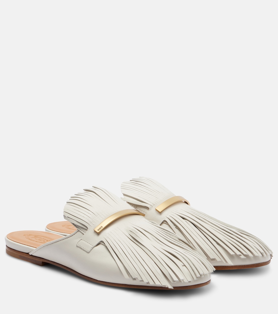 Fringed leather mules | Tod's