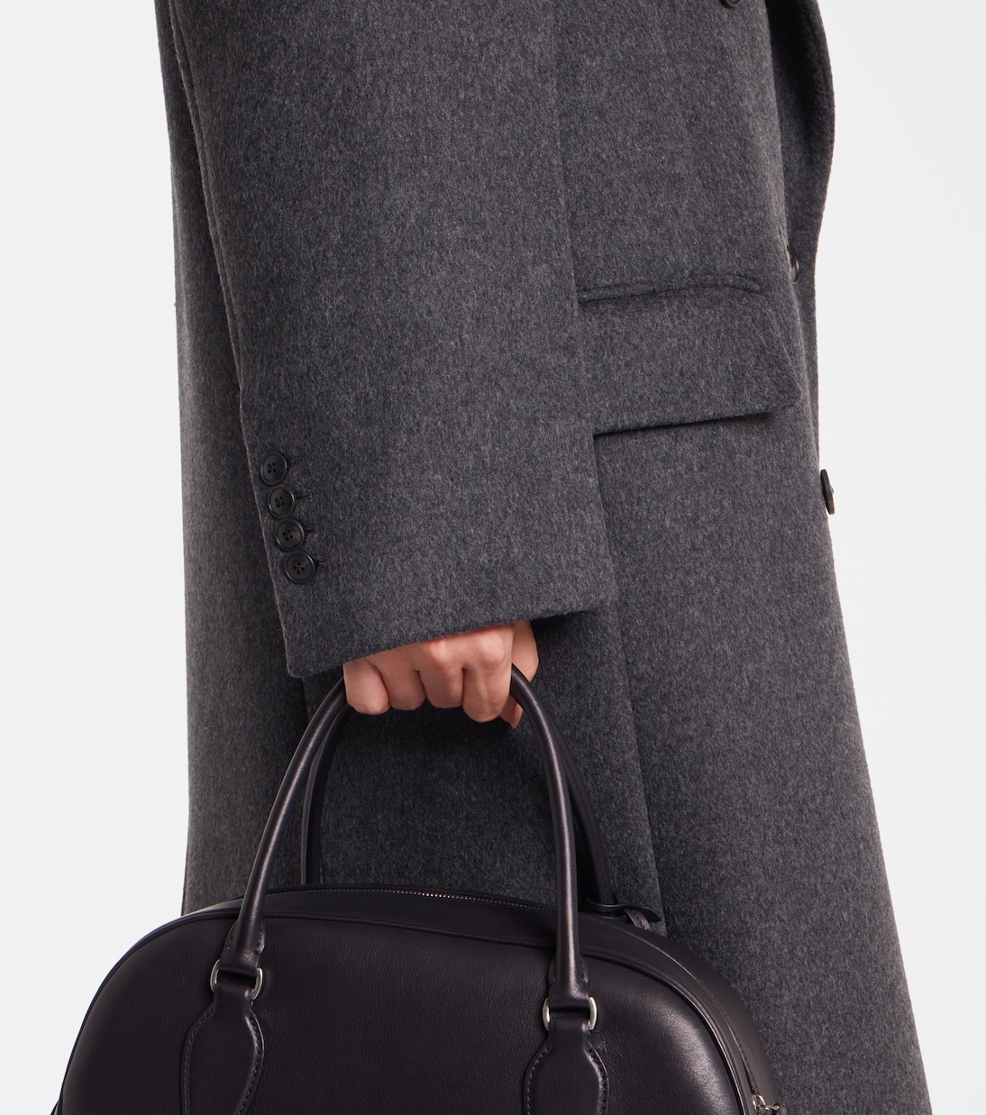 Double-breasted wool-blend coat | Róhe