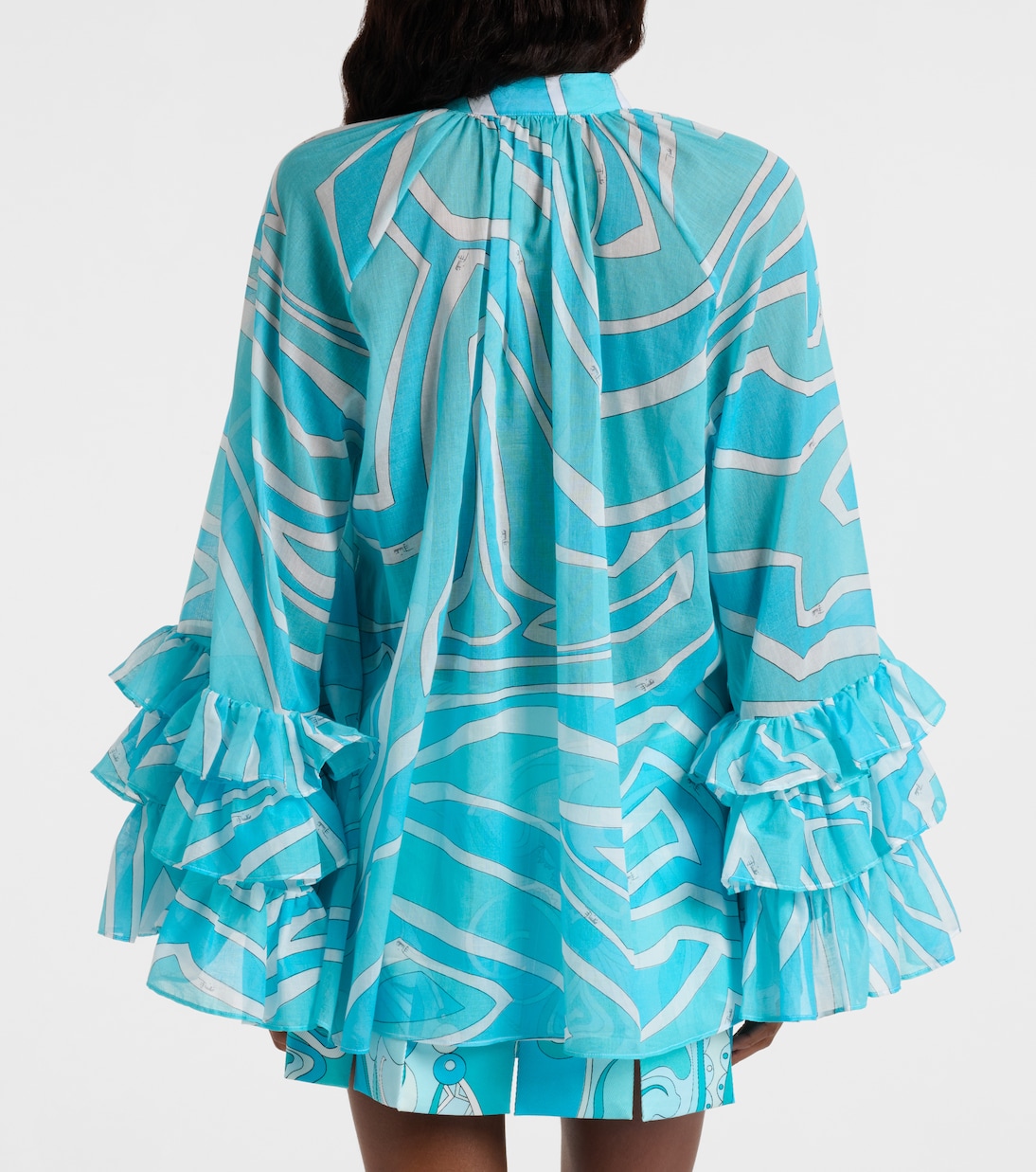 Marmo 러플 코튼 블라우스 | Pucci