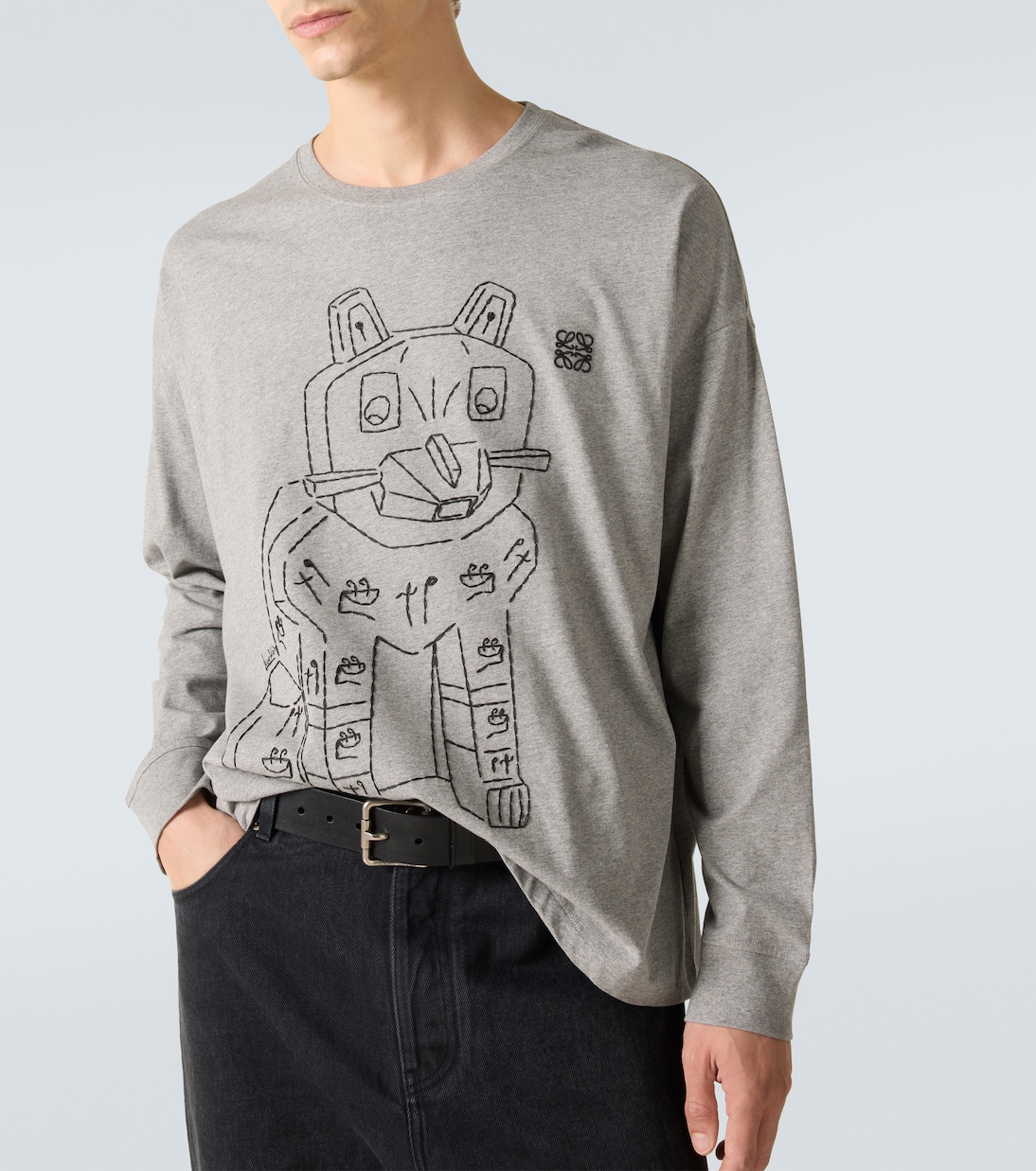 X Louis Wain Longsleeve aus Baumwoll-Jersey | Loewe