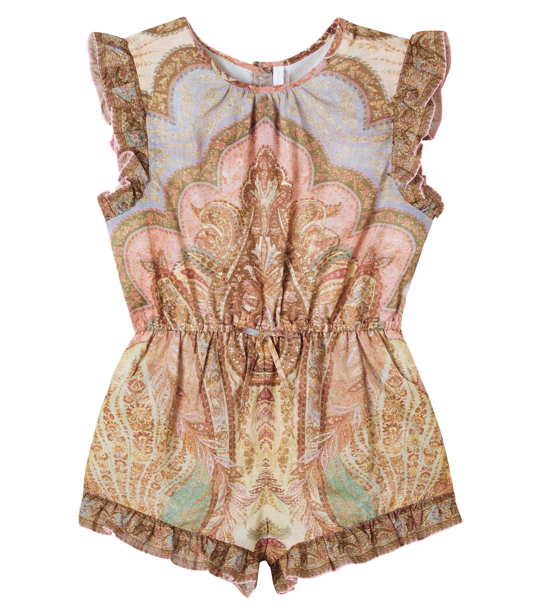 Awaken paisley cotton playsuit | Zimmermann Kids