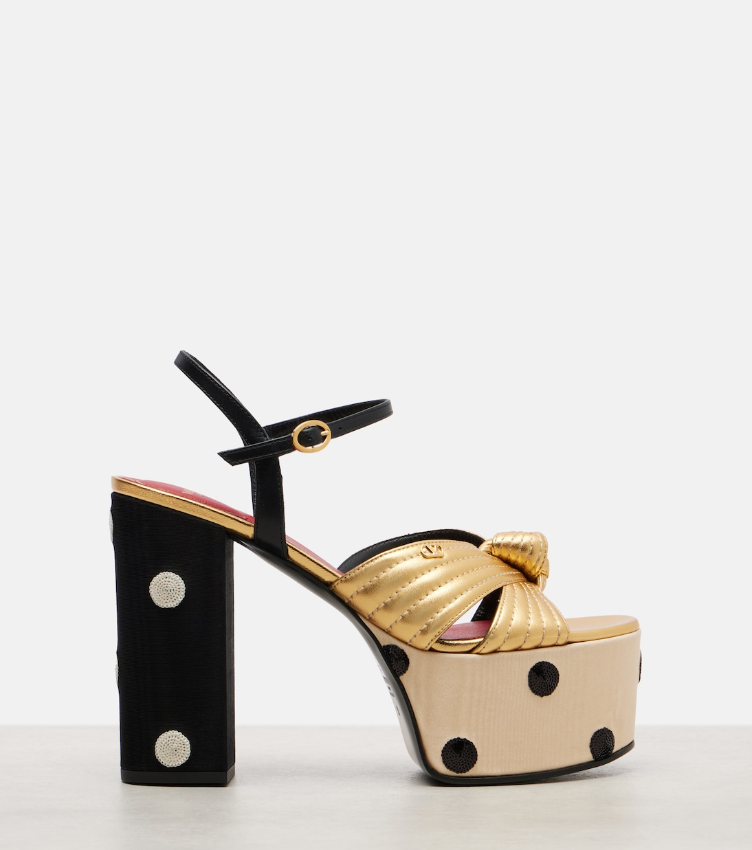 Crasher VLogo sequined leather sandals | Valentino Garavani