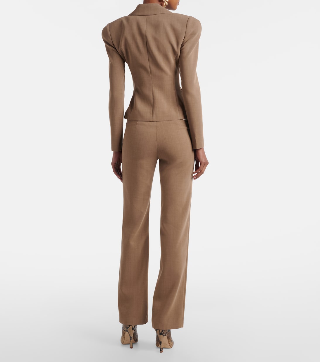 Gerade Hose aus Wolle mit Spitze | Magda Butrym