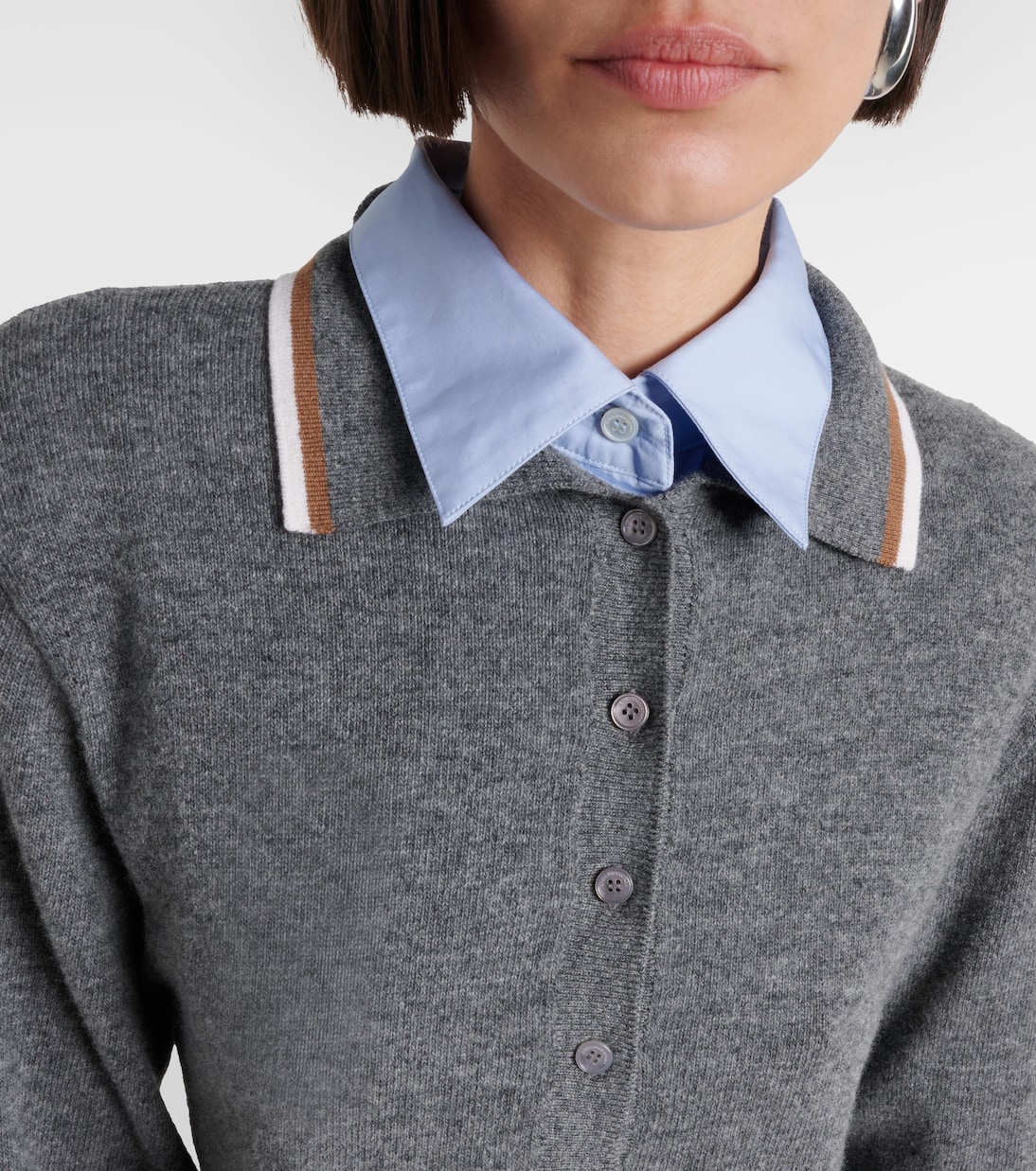 Layered virgin wool polo sweater | Stella McCartney
