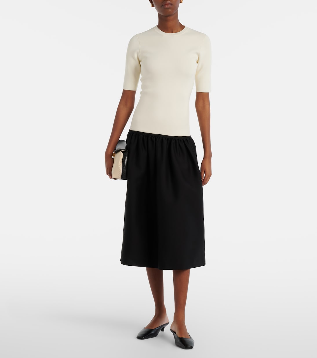 Midikleid aus Wolle und Seide | Toteme