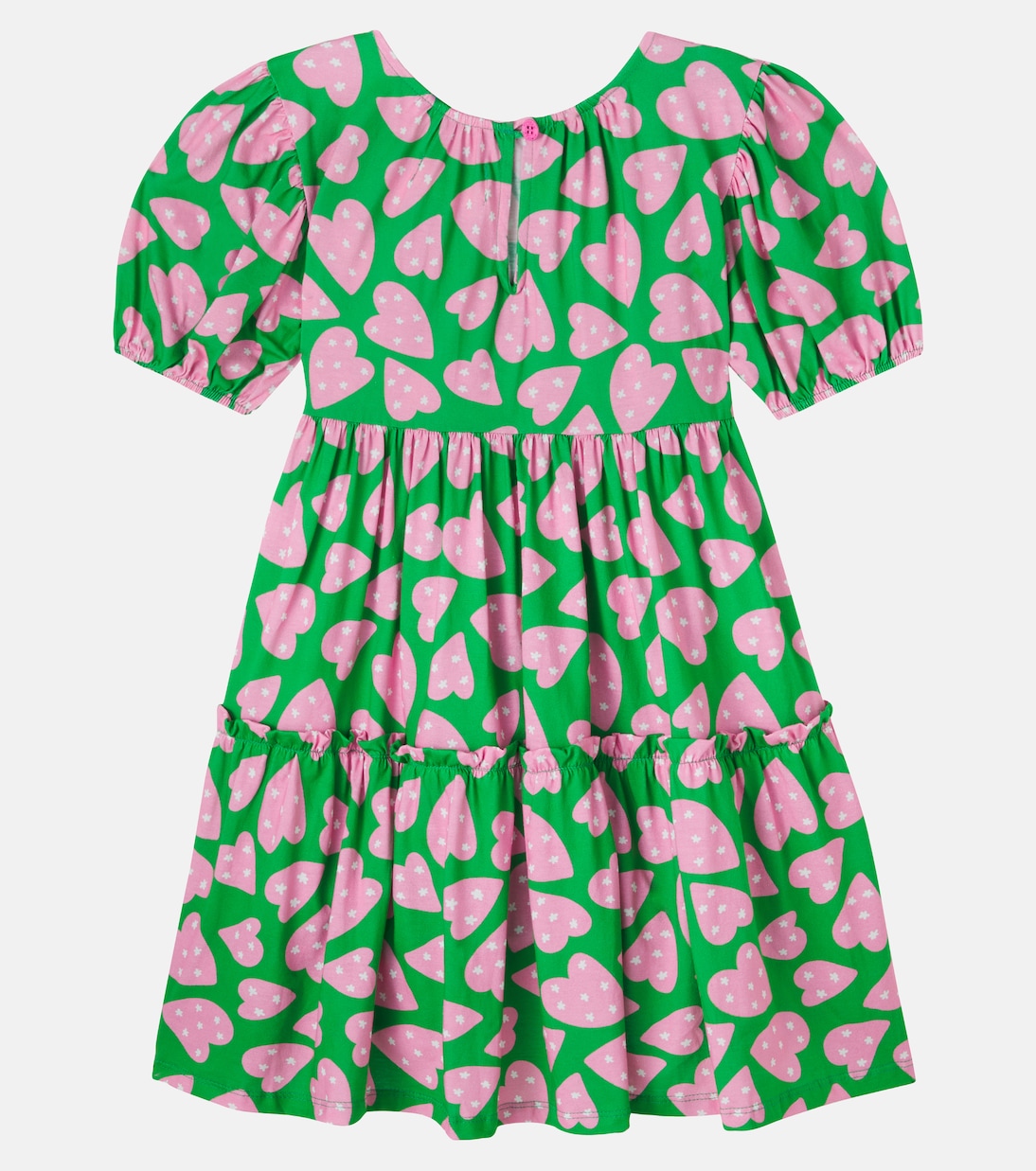 Bedrucktes Kleid Malha Corazones aus Baumwolle | Fábula