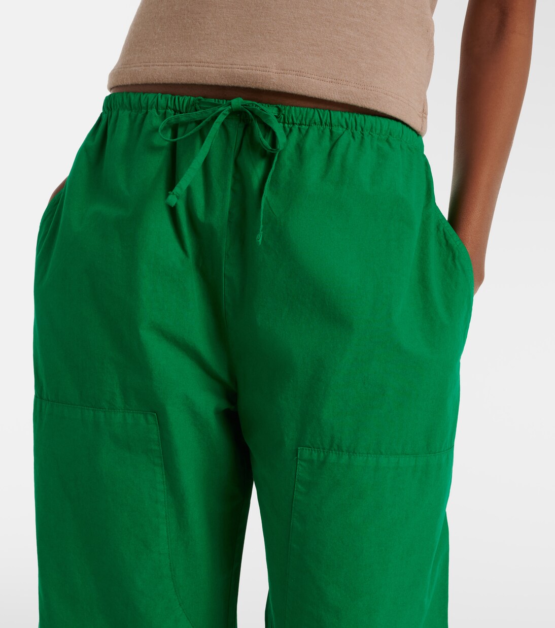 Pantalones anchos cropped Kyoto de algodón cropped | Leset