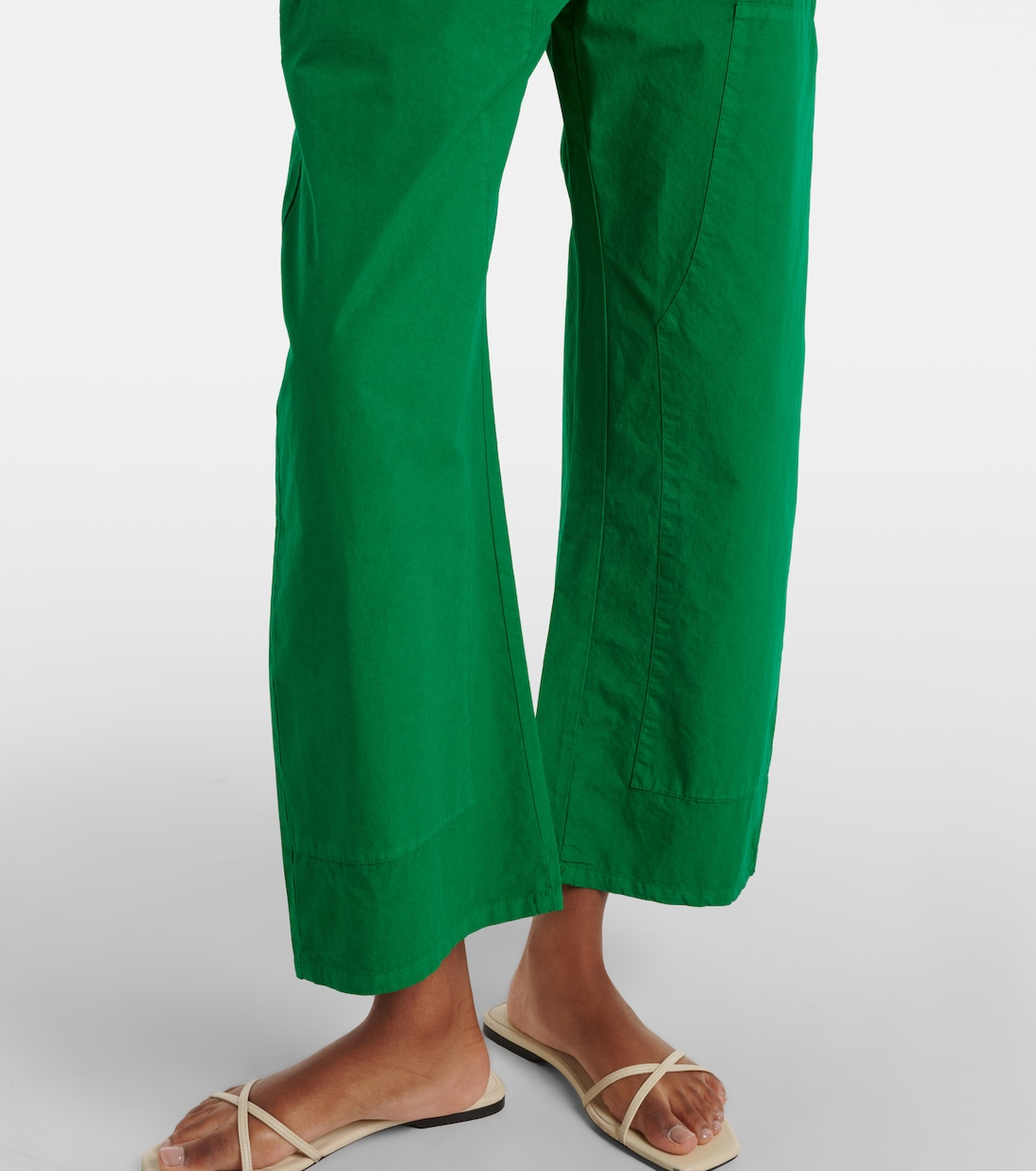 Pantalones anchos cropped Kyoto de algodón cropped | Leset