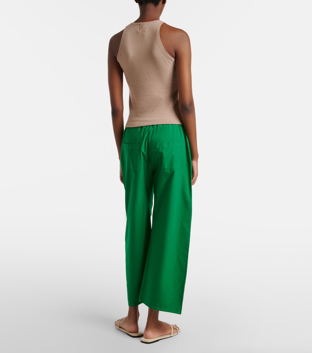 Pantalones anchos cropped Kyoto de algodón cropped | Leset