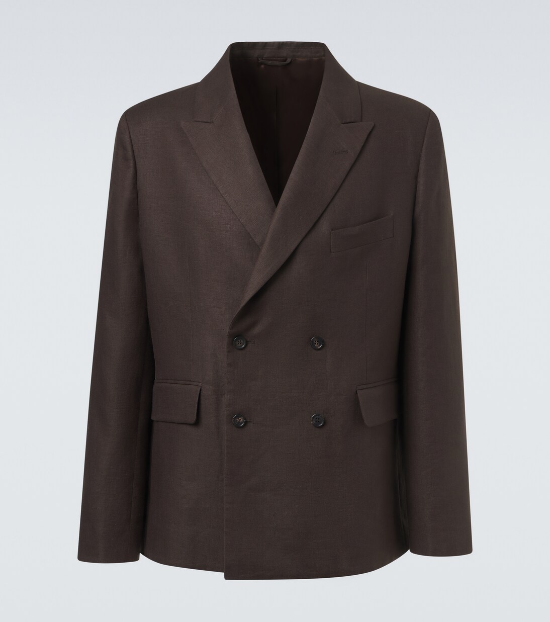 Double-breasted linen blazer | Bode