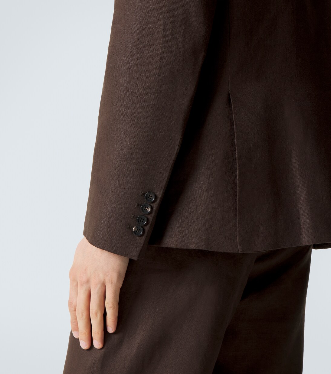 Double-breasted linen blazer | Bode