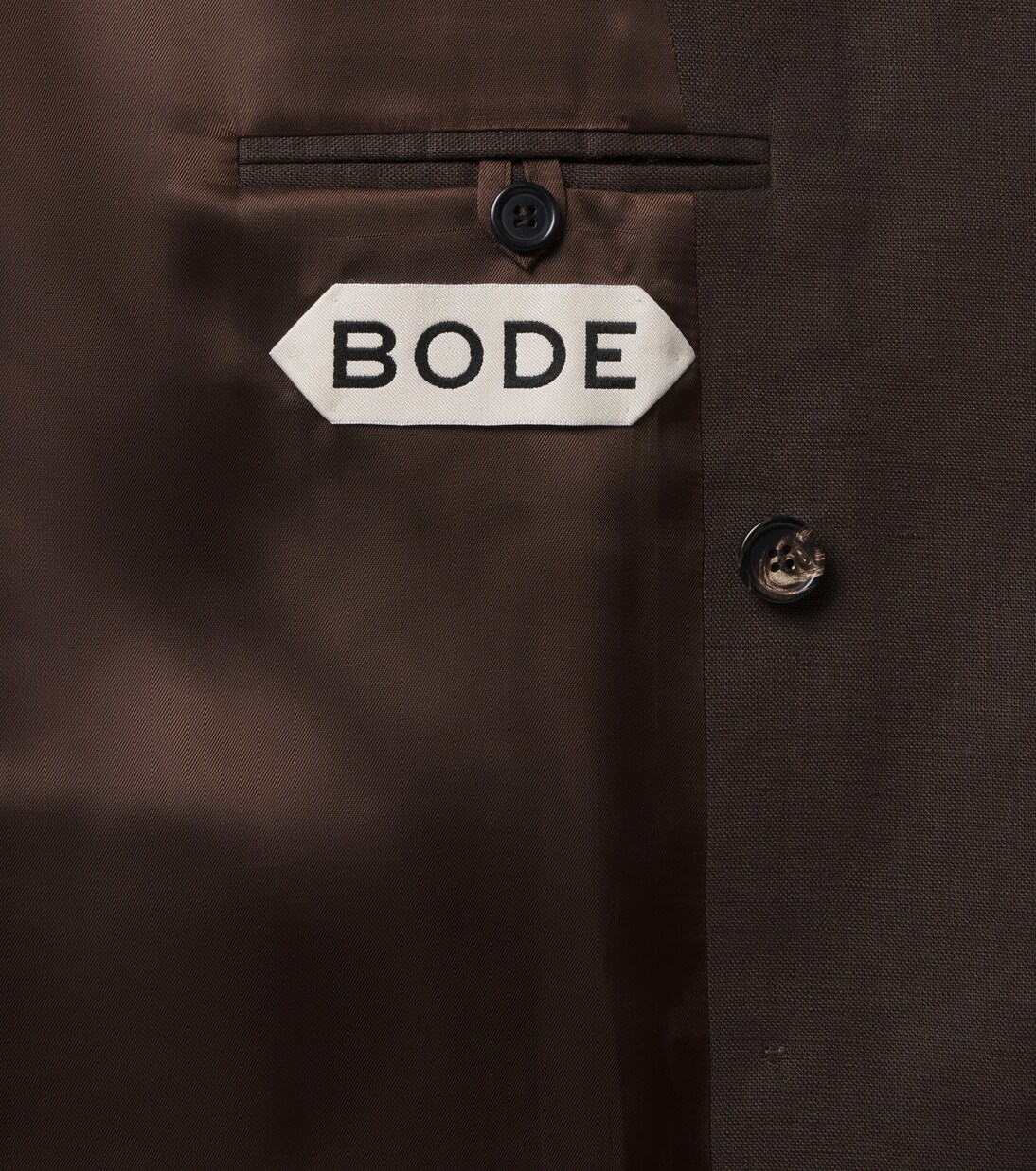 Double-breasted linen blazer | Bode